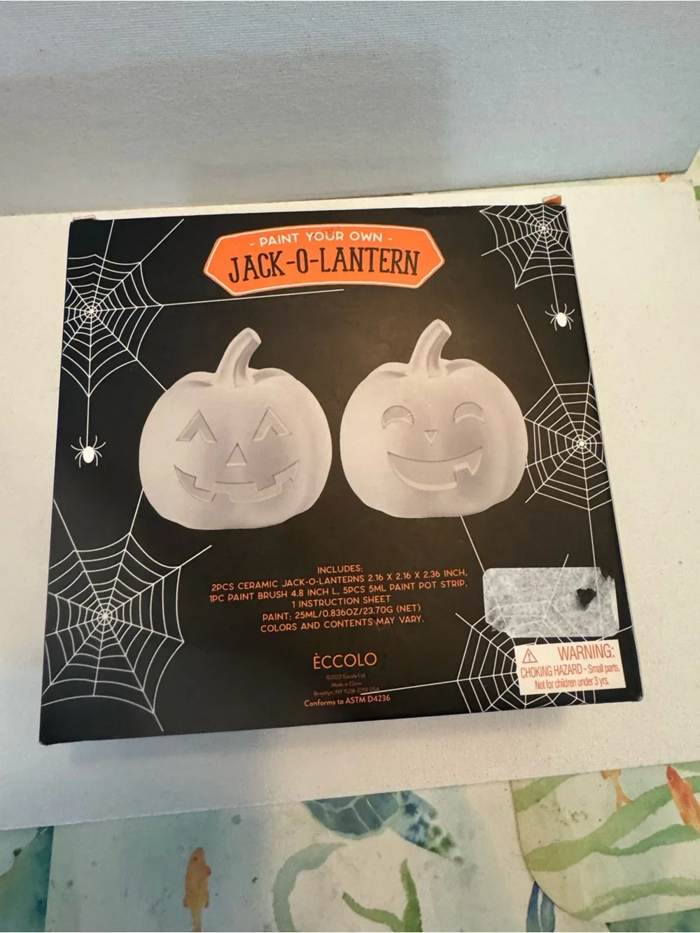 Paint Your Own Jack-O-Lantern Halloween Ceramic Kit - White
